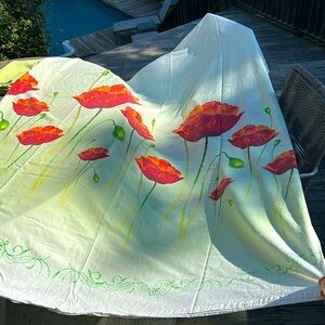 Duvet cover with beautiful red flowers 🌺